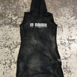33 Symbols Mesh Sleeveless long hoodie