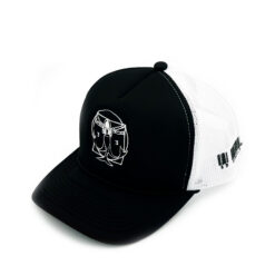 33 Symbols Mermaid Trucker Hat Curve Brim – White/Black