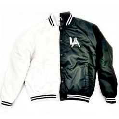 33 Symbols LA Square and Compass Bomber Jacket Black and White