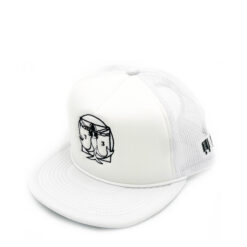 33 Symbols Mermaid Trucker Hat Flat Brim – White