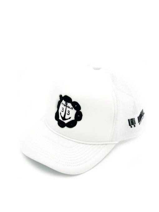 33 Symbols Anchor Trucker Hat Curved Brim – White