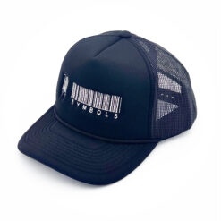 33 Symbols Barcode Trucker Hat Curved Brim - Black