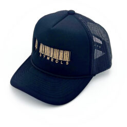 33 Symbols 33 Barcode Trucker Hat Curved Brim  - Tan / Black