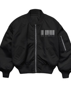 33 Symbols 33 Barcode Bomber Jacket Black