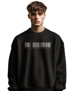 33-Symbols-33-Barcode-Long-Sleeve-T-shirt-Black