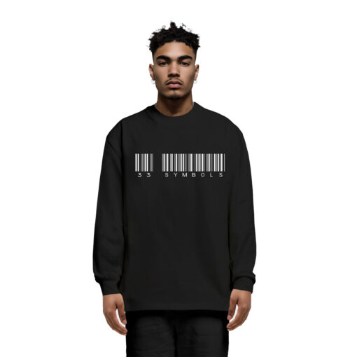 33 Symbols 33 Barcode Long Sleeve T-shirt Black