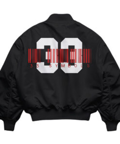 33 Symbols 33 Black Bomber Jacket3