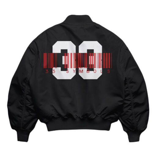 33 Symbols 33 Black Bomber Jacket3