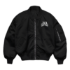 33 Symbols 33 Cross Bones Black Bomber Jacket3