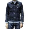 33 Symbols Denim Long Sleeve 33 Cross Bones Button Down Jacket