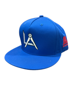 33 Symbols LA square and compass baseball snap back go blue (2)