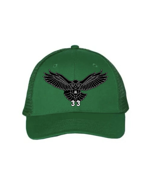 33 Symbols 33 Eagle black, Green Trucker Hat