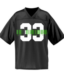 33 Symbols 33 Green Barcode Mens Net Jersey