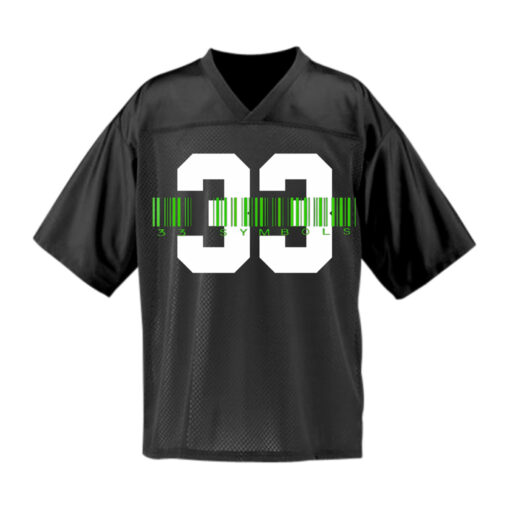 33 Symbols 33 Green Barcode Mens Net Jersey