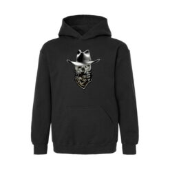 33 Symbols 33 Skull & Bones Cowboy Mens Hoodie with Strings