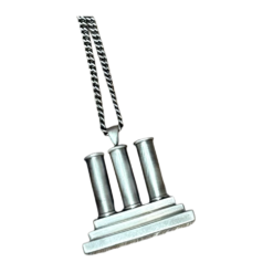 33 Pillars antiqued silver pendant