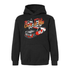 33 Symbols Born To Win 33 Truck Red,Blk Hoodie