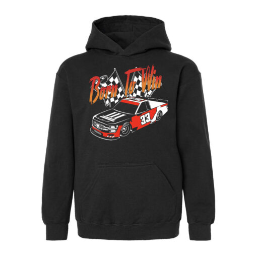 33 Symbols Born To Win 33 Truck Red,Blk Hoodie