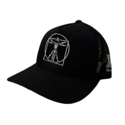 33 Symbols Davinci Cowboy Trucker Hat Black White