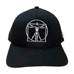 33 Symbols Davinci Cowboy Trucker Hat Black White
