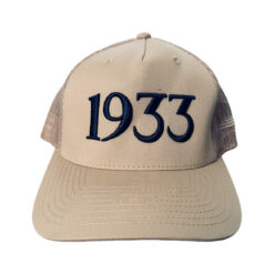 33 l 1933 navy blue tan trucker hat