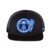 33 l Gera Pera Illumination DaVinci Soft Foam Trucker Hat Blue-Black