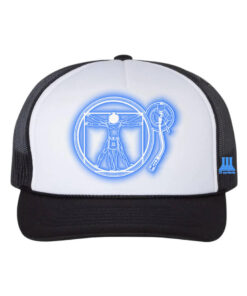 33 l Gera Pera Illumination DaVinci Soft Foam Trucker Hat blue & white & black